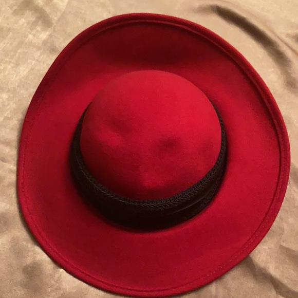 Vintage 100% Wool Red Hat - Picture 7 of 11